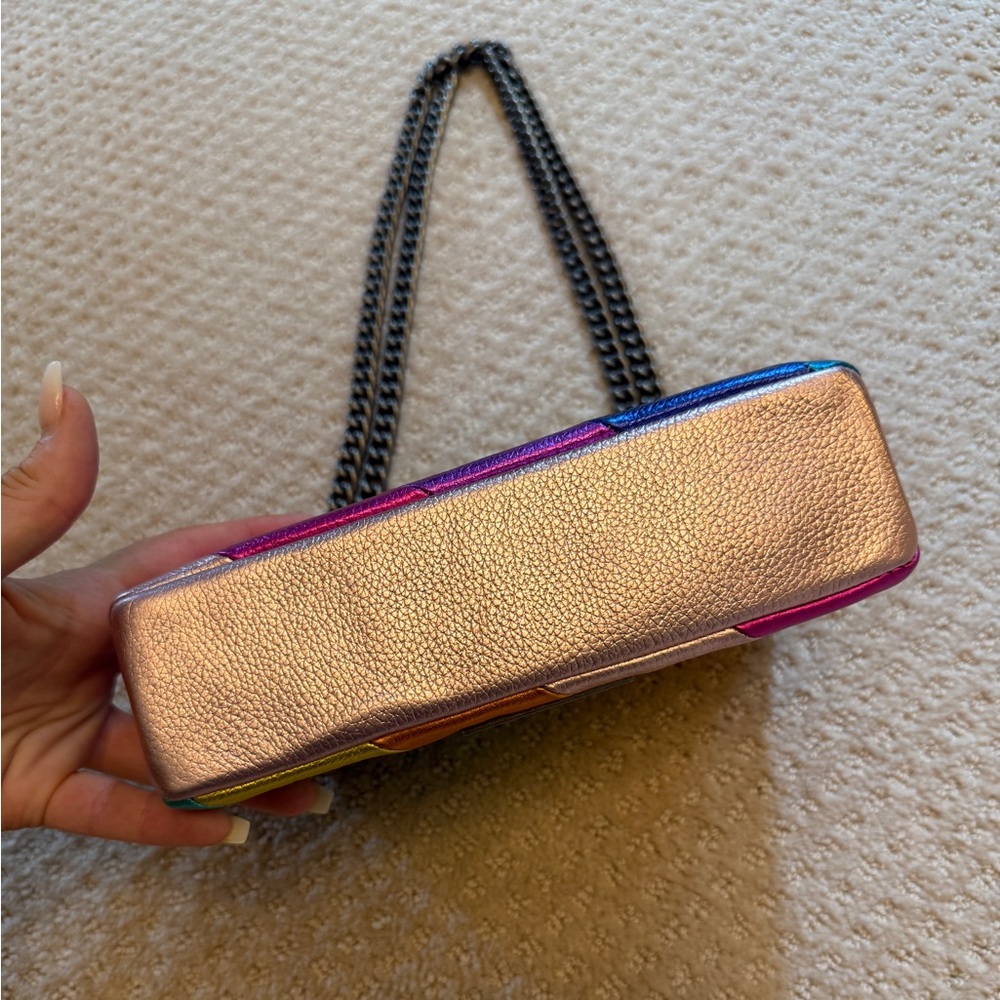 Kurt Geiger Multicolor Rainbow Crossbody Bag with Chain Strap Purse Colorful - Picture 3 of 10